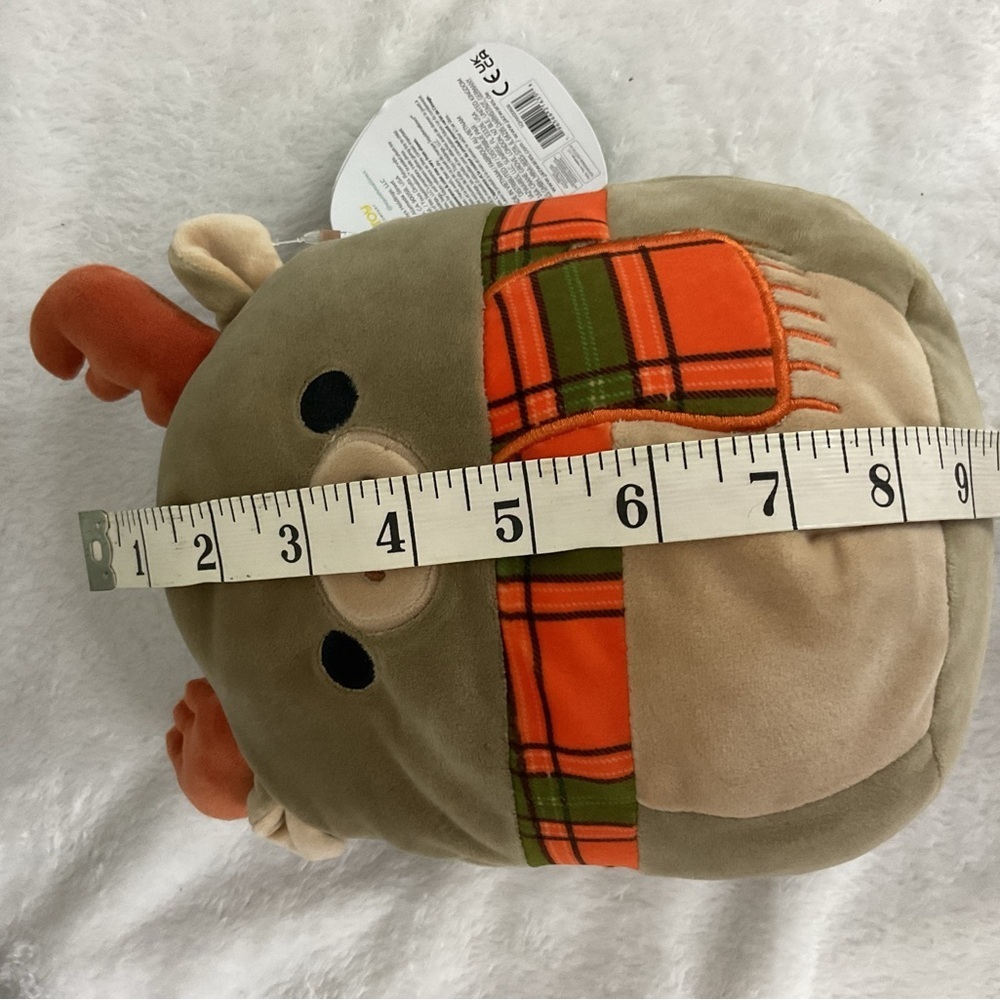 Squishmallows Patterson The Moose #7 Plush, Fall Harvest Squad 2022 Scarf Moose - Picture 5 of 6